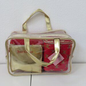 5pc {Juicy Couture} Nested Travel Cosmetic Bags Set